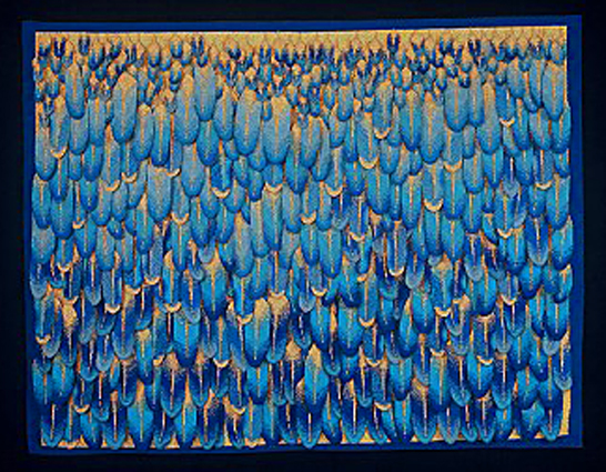 An example of Riis' recent tapestry work