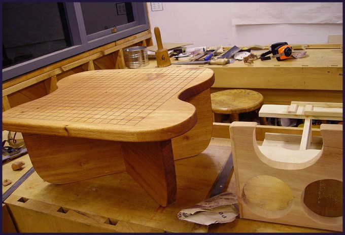 Arthur's table and wine rack