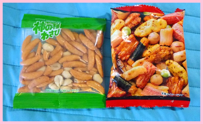 Kameda Kakinotane Wasabi Snack and Ostumami 10 Sen Baked Rice Crackers