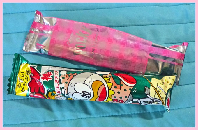 Strawberry Pocky and Umaibou Vegetable Salad