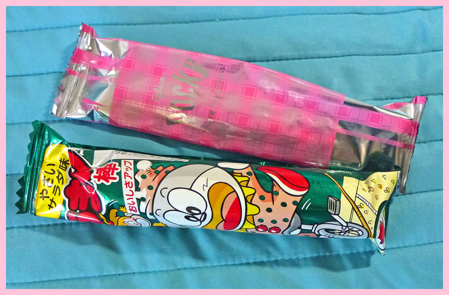 Strawberry Pocky and Umaibou Vegetable Salad