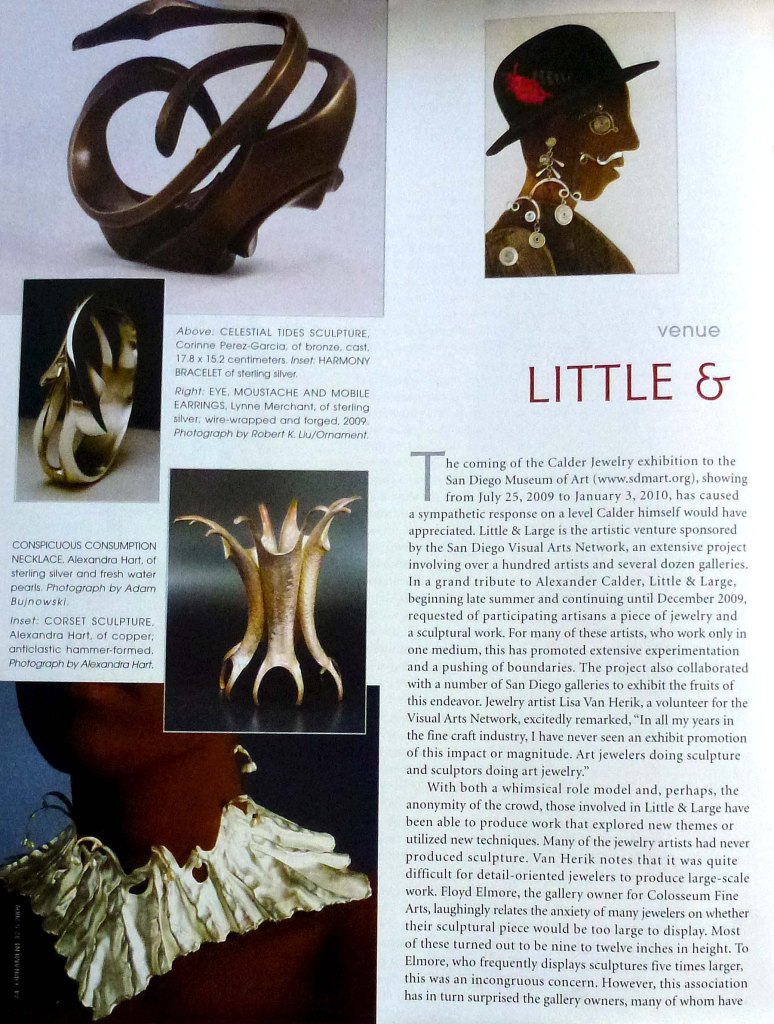 First page of Ornament's "Little and Large" article.