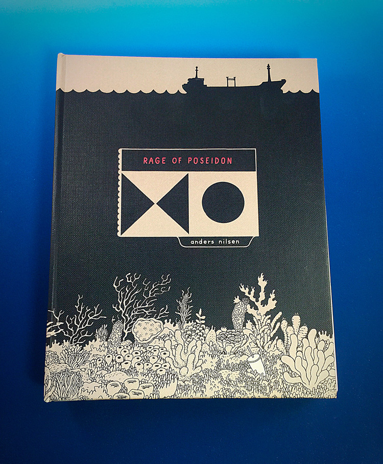 The Rage of Poseidon by Anders Nilson. This is a hard bound accordion-fold book with a graphic silhouette style of illustration. This I have yet to read!