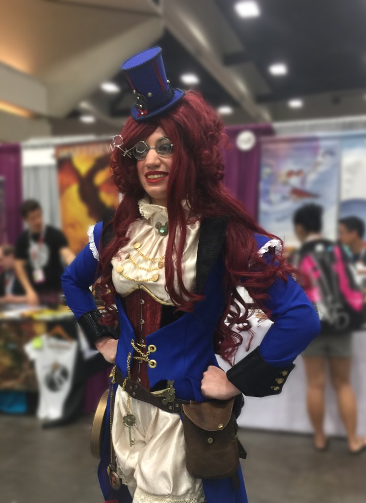 This woman made her own Steampunk costume! Impressive!