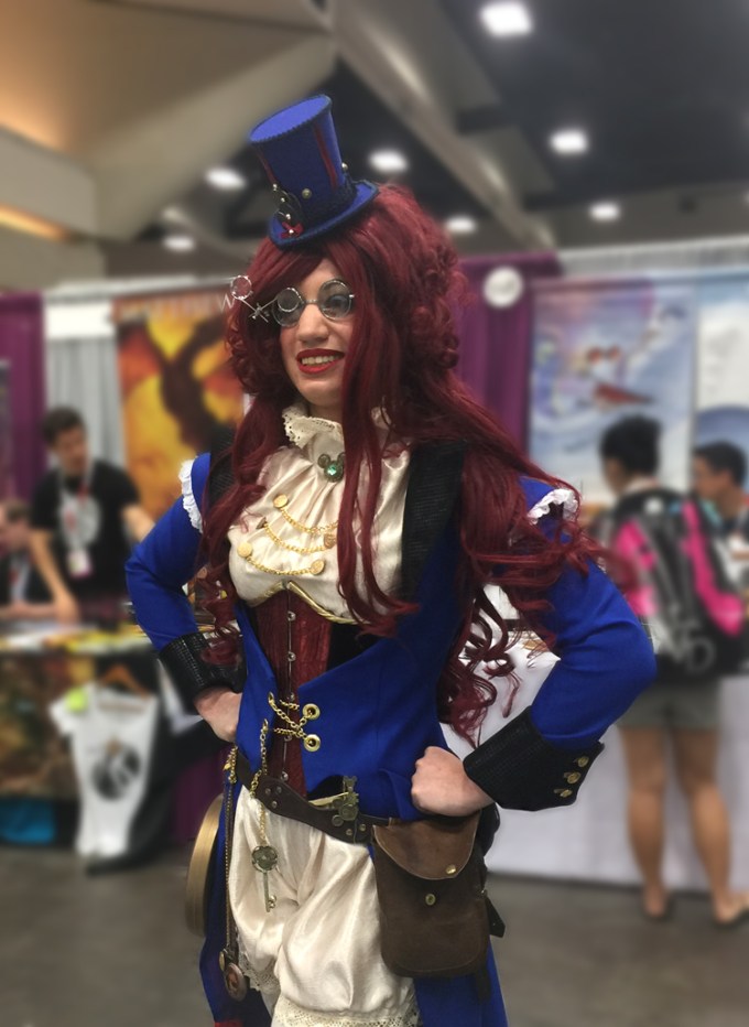 This woman made her own Steampunk costume! Impressive!